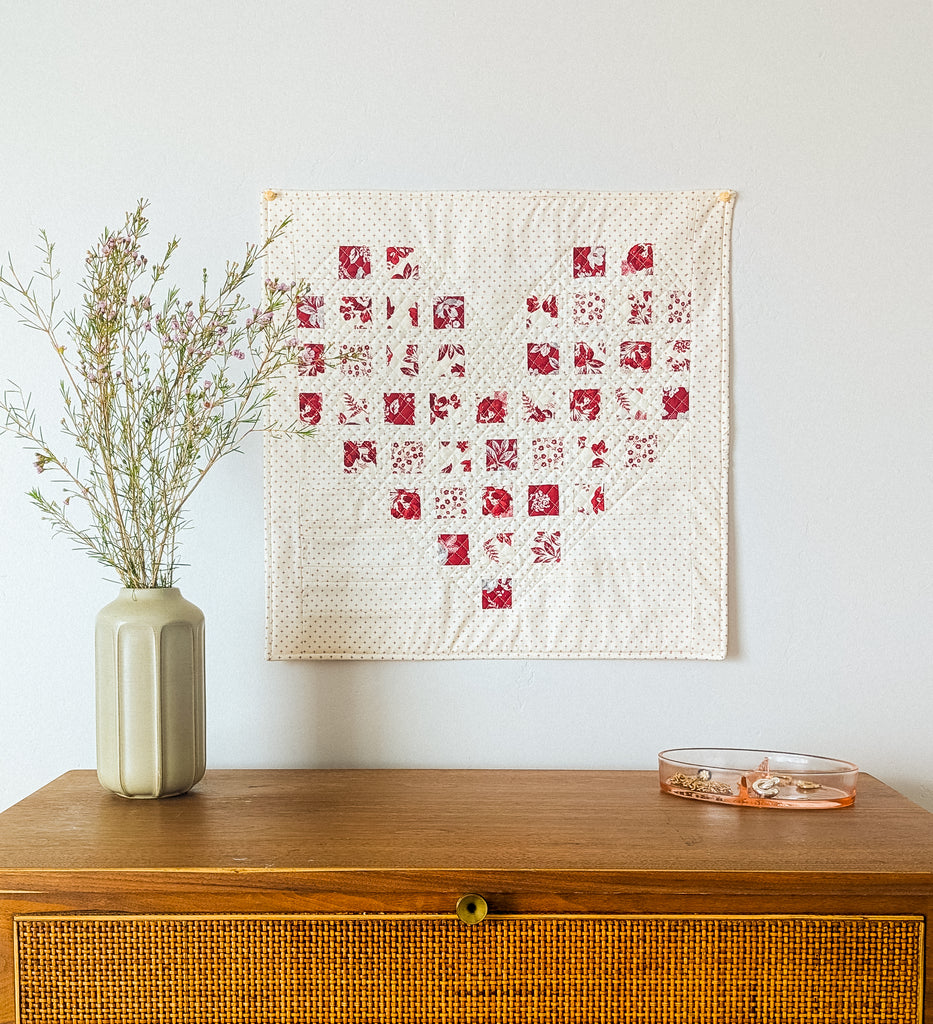 Subtle Heart Mini Quilt: Free Pattern Featured On The Riley Blake Designs Blog