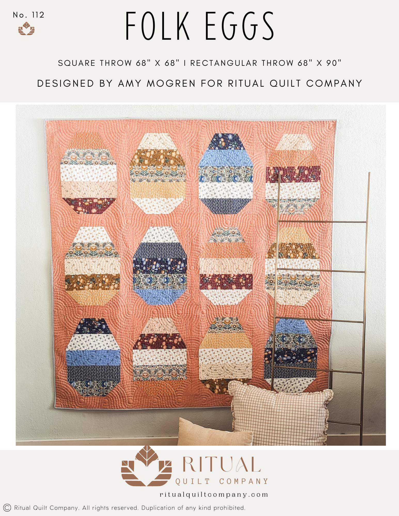 Squares and Rectangles Throw Quilt